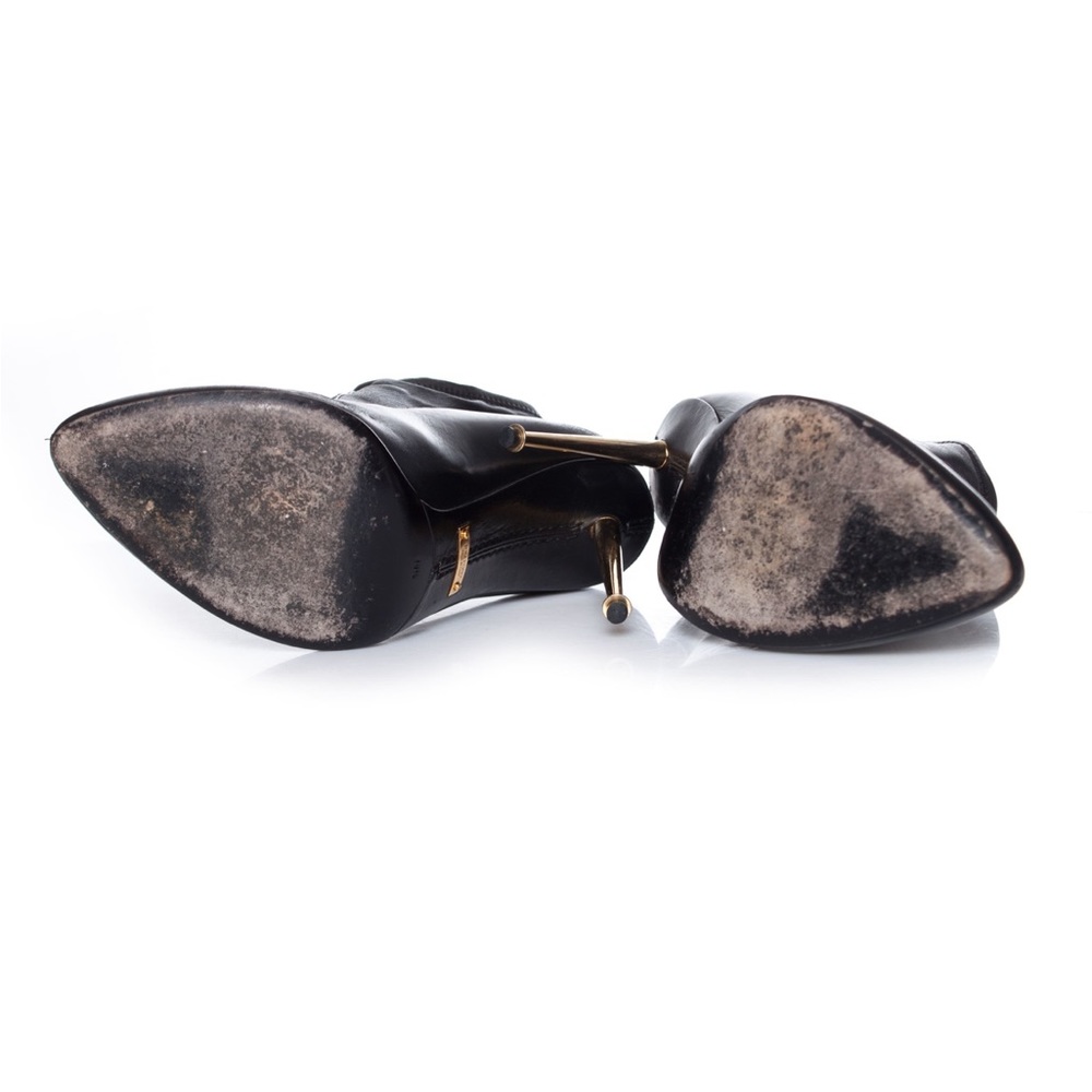 Tom Ford Black Gold Stiletto Ankle Boots - Picture 6 of 6